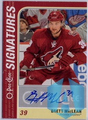 2011-12 O-Pee-Chee Signatures #OS-BM Brett MacLean